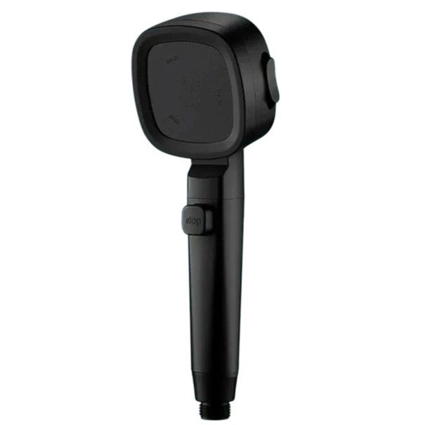 Cabezal de ducha con 3 modos de presión fuerte, ducha de baño de alta presión, modo de lluvia pulsada, modo de mezcla, cabezal ajustable negro
