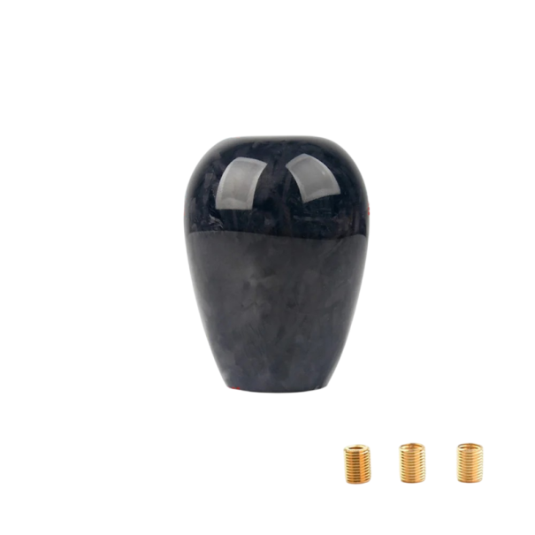 Cabezal de palanca de cambios universal para transmisión manual de ABS con tira de carbono y juego de 3 adaptadores 1