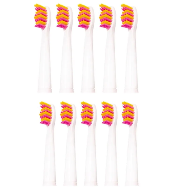 Cabezales de repuesto para cepillos de dientes Seago, 10 unidades naranja