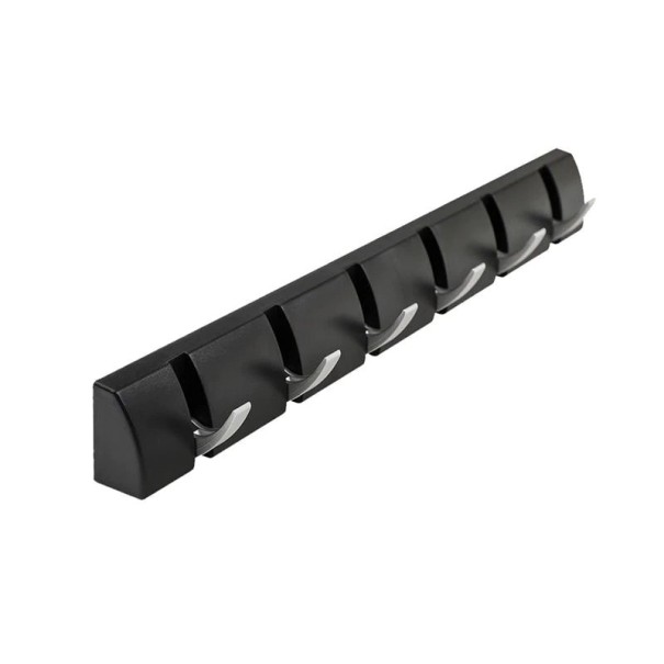 Cabide de parede com ganchos retráteis preto