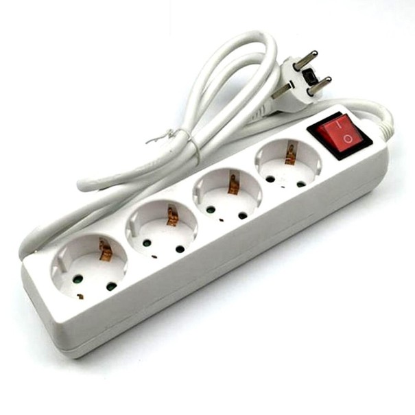 Cable alargador 4 tomas con interruptor K1122 3 m
