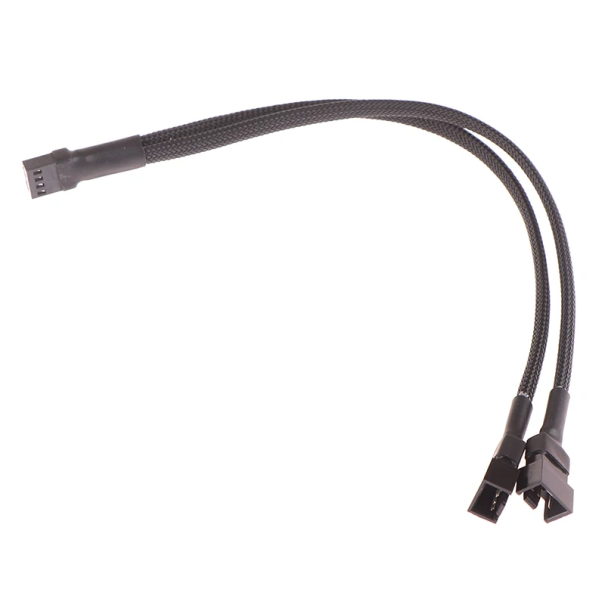 Câble d'alimentation de ventilateur PC 4 broches de 26 cm avec 1 connecteur mâle vers 2 connecteurs femelles Adaptateur pour le refroidissement de l'ordinateur 1