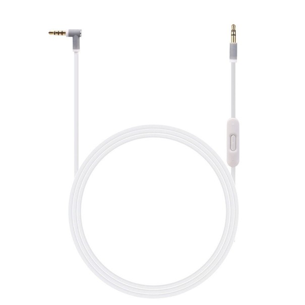 Cable de audio en ángulo 3.5mm jack M/M blanco