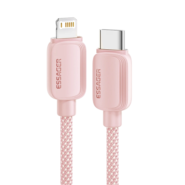 Cable de carga rápida USB C a Lightning de 2 m, 3 A, PD, 29 W, cable de datos de 480 Mbps para iPhone, iPad, iOS, cable de datos para carga y transferencia de datos rosa