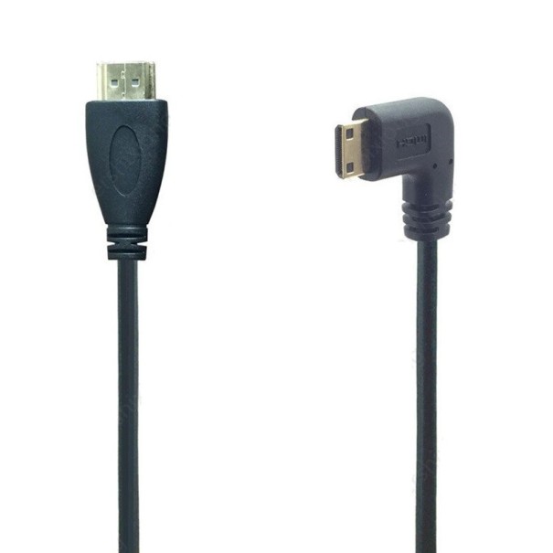 Câble de connexion coudé Mini HDMI vers HDMI 50 cm 1