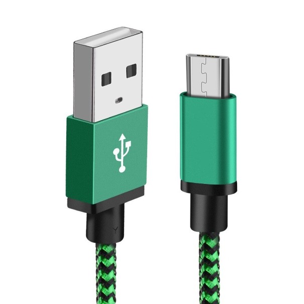 Cable de datos USB a Micro USB K566 verde 3 m