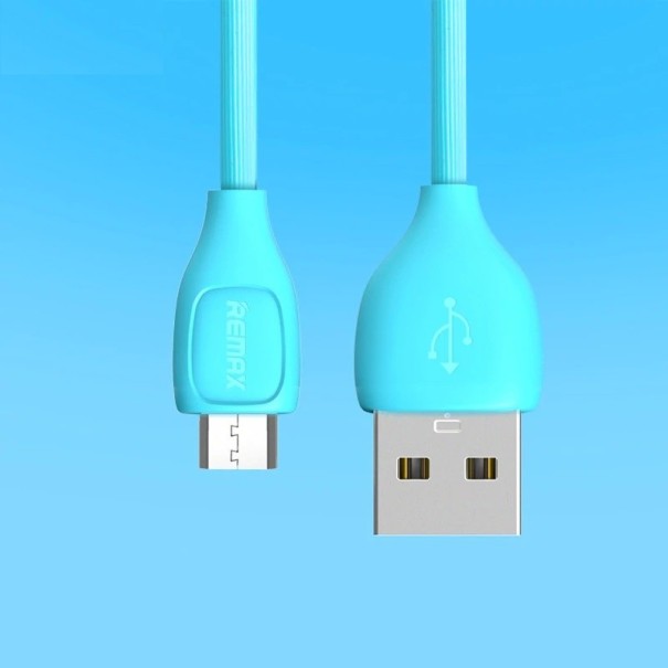 Cable de datos USB a Micro USB / Lightning K652 turquesa 1