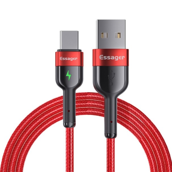 Cable de datos USB a USB-C K548 rojo 1 m