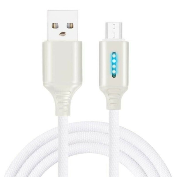 Câble de données USB vers Micro USB / USB-C K625 argenté 1