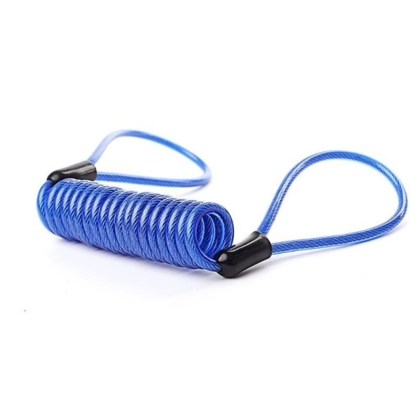 Cable de seguridad para candado de moto 150 cm azul