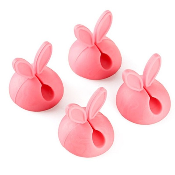 Cable Fixing Clip 4 pcs pink