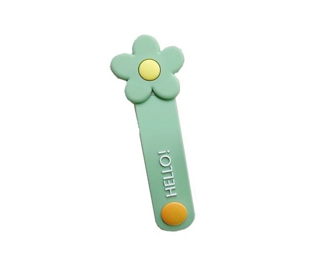Cable Tie with Flower green