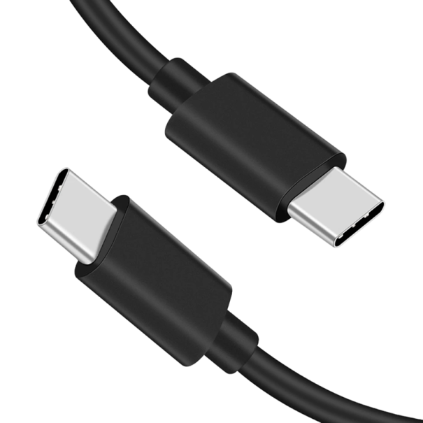 Cable USB C dual de carga rápida de 100 W y 2 m, cable trenzado de nailon PD 5A QC 4.0 con conector de doble cara para teléfonos, portátiles y tabletas. negro