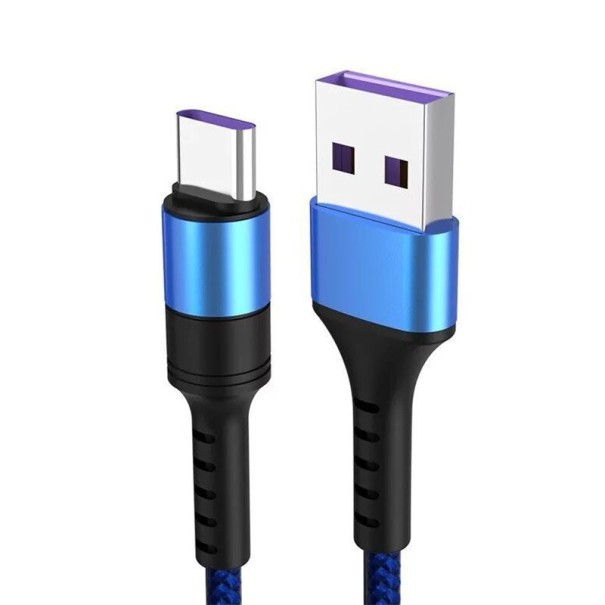 Cablu de date pentru încărcare rapidă USB / USB-C albastru 1 m