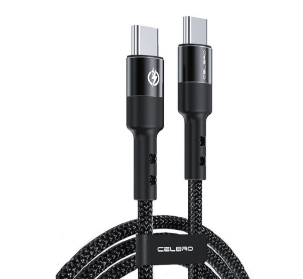 Cablu de date USB-C 60 W K657 negru 1 m