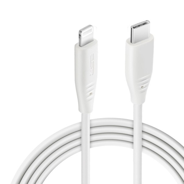 Cablu de date USB-C către Lightning K606 alb