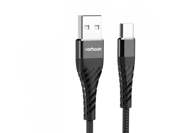 Cablu de date USB-C / USB K519 negru 2 m