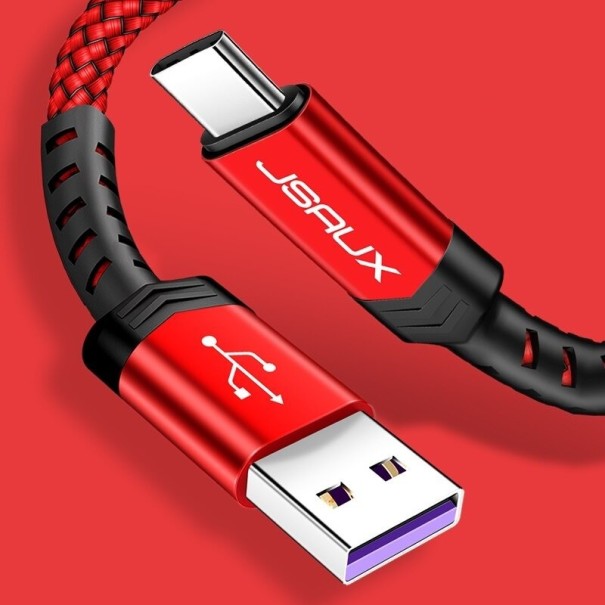 Cablu de date USB către USB-C K617 roșu