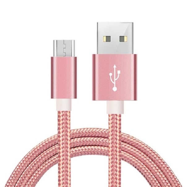 Cablu de date USB la Micro USB K492 roz 3 m