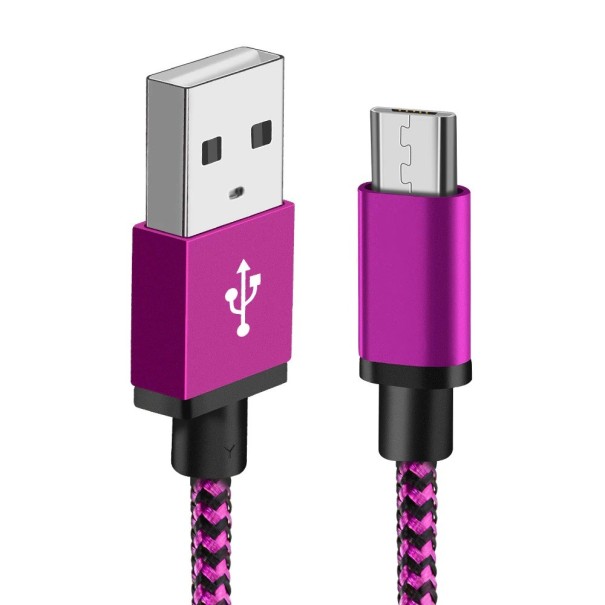 Cablu de date USB la Micro USB K566 roz 2 m