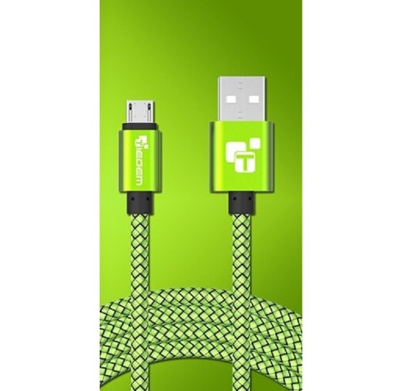 Cablu de date USB la Micro USB K591 verde 3 m