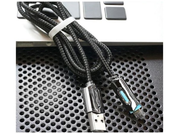 Cablu de date USB / Micro USB K655 negru 50 cm