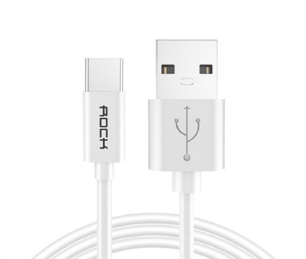 Cablu de date USB / USB-C 3 buc K659 alb 1 m