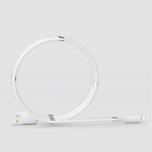 Cablu de încărcare pentru Apple cu magneți alb 2