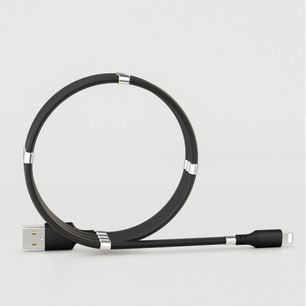 Cablu de încărcare pentru Apple cu magneți negru 2
