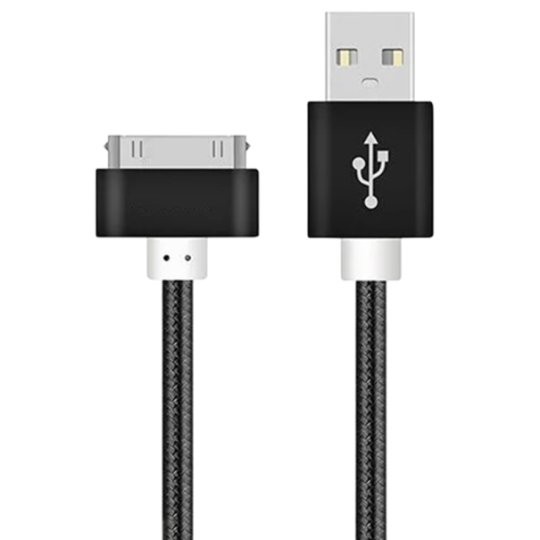 Cablu de încărcare rapidă 30 pini la USB A 1 m cablu de date și încărcare Cablu de sincronizare 2,4 A pentru dispozitive Apple mai vechi iPod iPhone iPad negru
