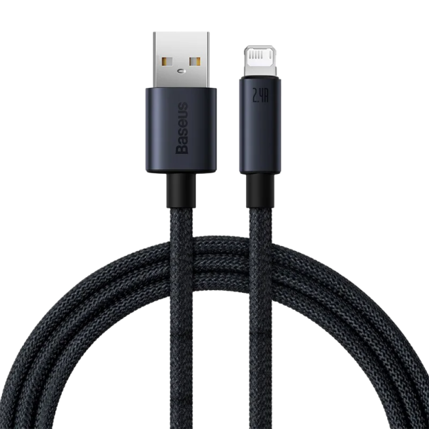 Cablu de încărcare rapidă USB A la Lightning, cablu de sincronizare 1 m 2.4A, compatibilitate ridicată, transfer de date și încărcare de 480 Mbps 1