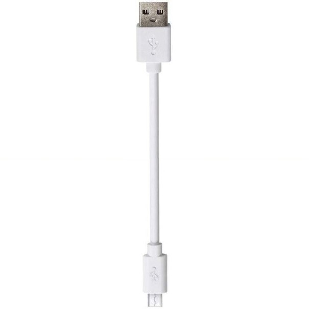 Cablu de încărcare USB la Micro USB de 25 cm alb