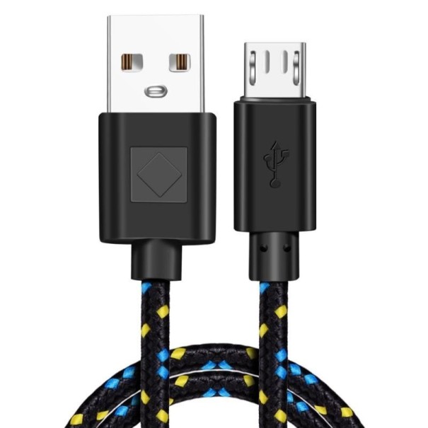 Cablu de încărcare USB la Micro USB negru 1 m