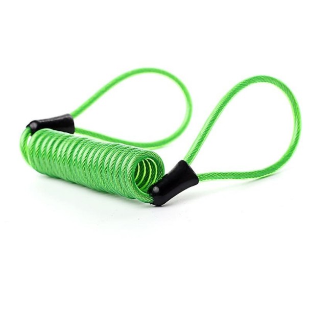 Cablu de siguranță pentru blocare motocicletă 150 cm verde