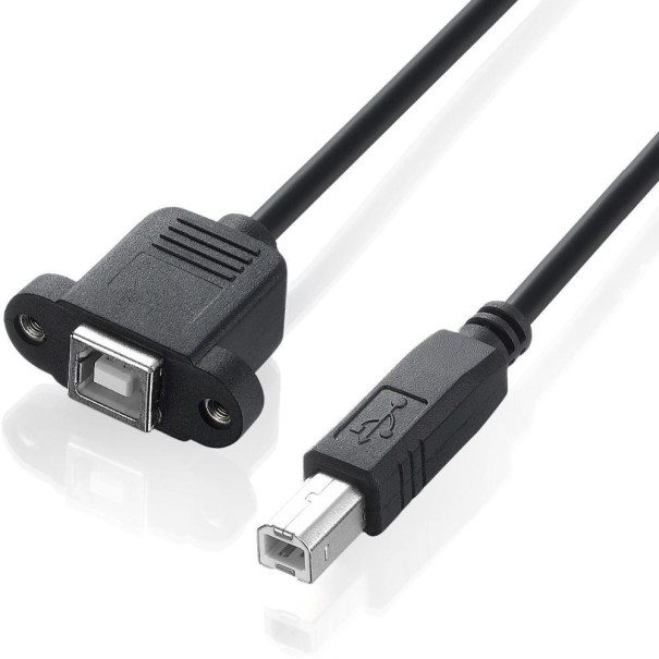Cablu prelungitor pentru imprimante USB-B F / M negru 50 cm