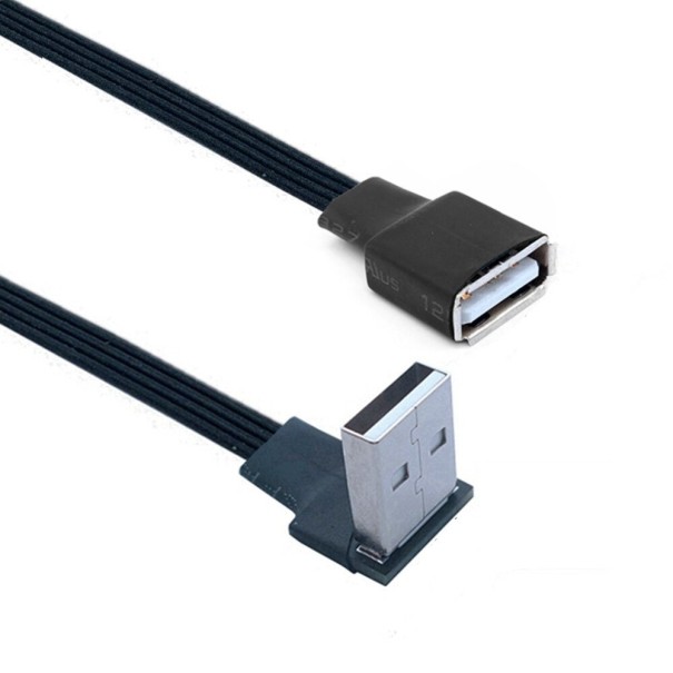Cablu prelungitor plat USB 2.0 M / F 20 cm 1