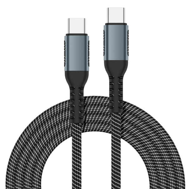 Cablu USB C dublu de încărcare rapidă 1m 100W 20V 5A Cablu compatibil de încărcare rapidă și transfer de date pentru laptopuri, telefoane, tablete dispozitive 1