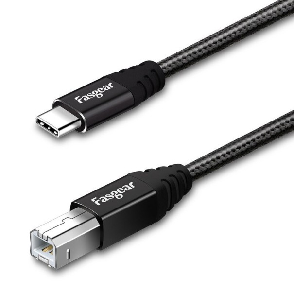 Cablu USB-C / USB-B pentru imprimante M / M negru 1,8 m