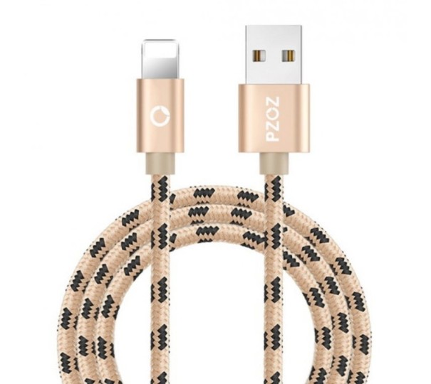 Cablu USB de încărcare rapidă pentru iPhone J2722 aur 2 m