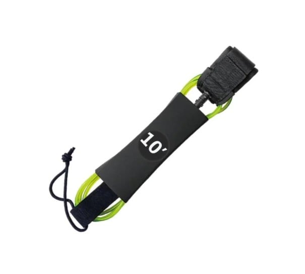 Cablul de siguranță pentru picior pentru paddleboard 10 picioare cca 305 cm cu conector rotativ cu arici pentru gleznă pentru SUP surfing verde