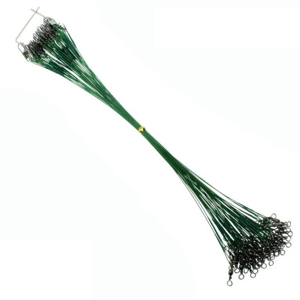 Cabo de aço 25 cm 20 pcs verde