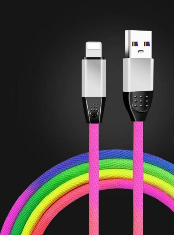 Cabo de carregamento Apple Lightning para USB 1 m prateado