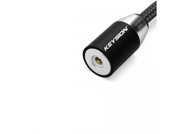 Cabo de carregamento USB magnético K437 preto 1 m