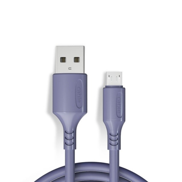Cabo de carregamento USB / Micro USB lavanda 1,2 m