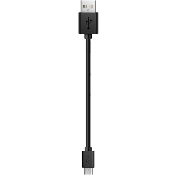 Cabo de carregamento USB para Micro USB 25 cm preto