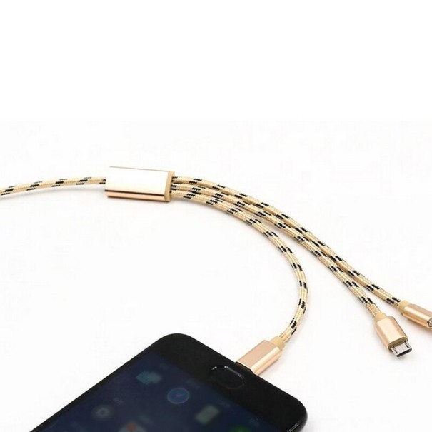 Cabo de carregamento USB para Micro USB / Lightning / USB-C K553 3