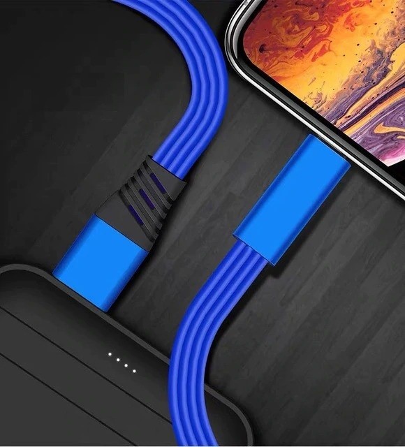 Cabo de carregamento USB para Micro USB / USB-C K607 azul 1