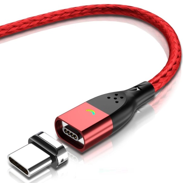 Cabo de dados USB magnético K453 vermelho 1 m 2