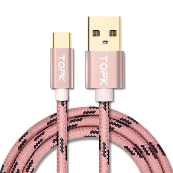 Cabo de dados USB para USB-C K491 rosa 1,5 m