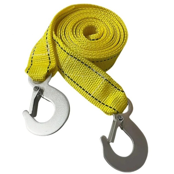 Cabo de reboque para carro 3M 3T cinta resistente com ganchos para reboques, furgões e veículos de reboque acessório forte para reboque de emergência de automóveis 1